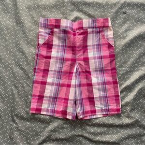 FADED GLORY | Girls Pink Plaid Cotton Short 4T